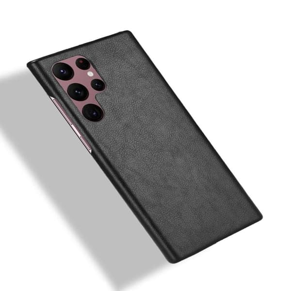 SKALO Samsung S22 Ultra PU-Läder Skal - Svart