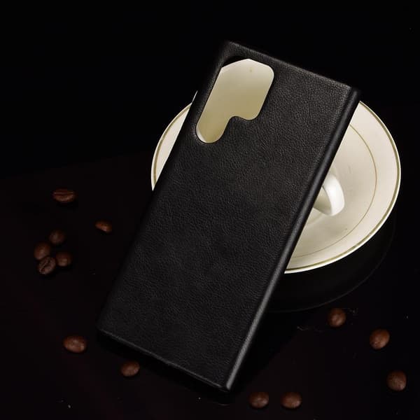 SKALO Samsung S22 Ultra PU-Läder Skal - Svart