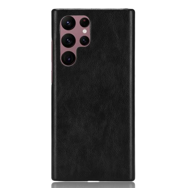 SKALO Samsung S22 Ultra PU-Läder Skal - Svart