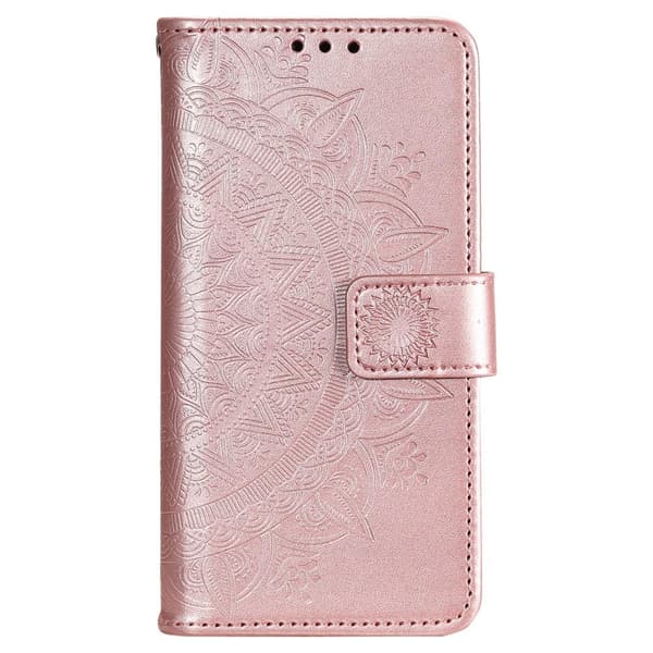 SKALO Samsung S22+ Mandala Flip Cover - Mørkebrun