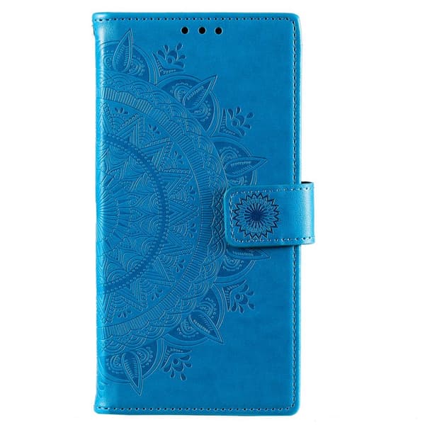 SKALO Samsung S22+ Mandala Flip Cover - Mørkebrun