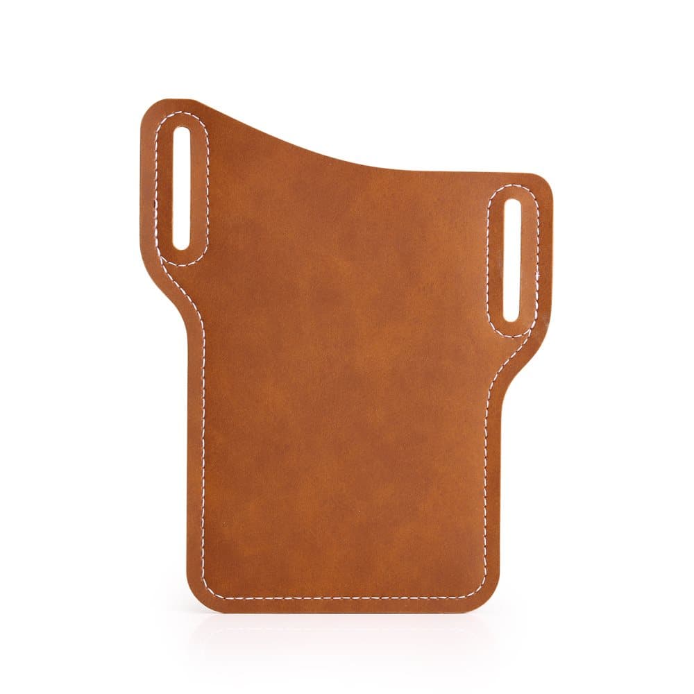 Telefonhållare för bältesögla PU Läder Brun