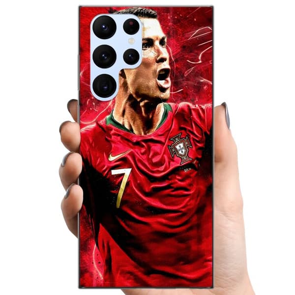 Samsung Galaxy S22 Ultra 5G TPU Matkapuhelimen kuori Cristiano Ronaldo