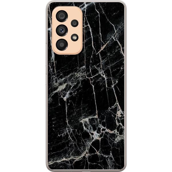 Samsung Galaxy A53 5G Gennemsigtig cover Sort marmor