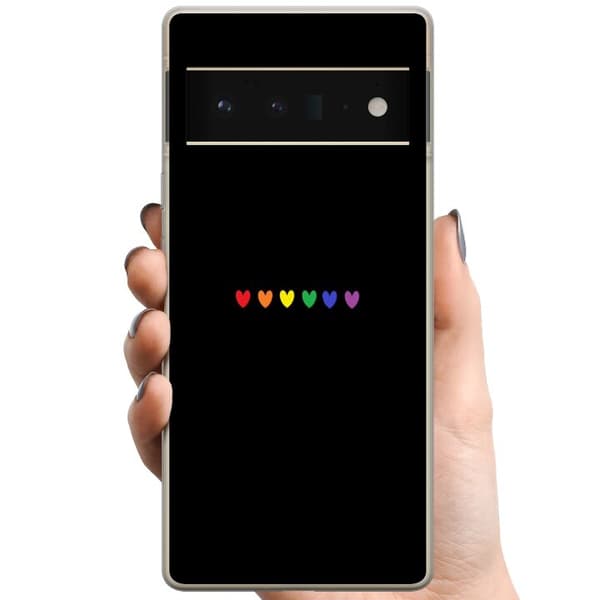 Google Pixel 6 Pro TPU Matkapuhelimen kuori Ylpeä Sydämet