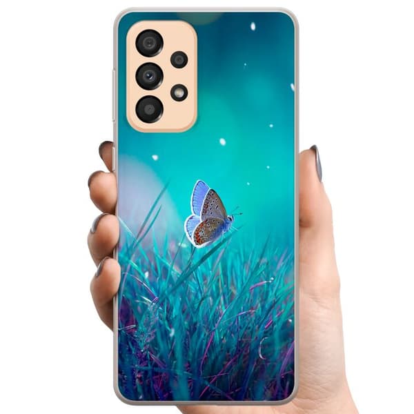 Samsung Galaxy A33 5G TPU Mobildeksel Magisk Sommerfugl