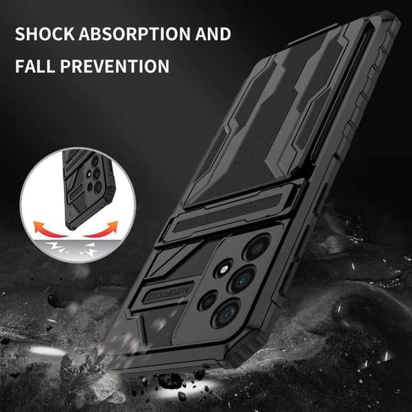 Samsung A13 4G stødsikkert cover Kickstand & kortrum ThinArmor V3