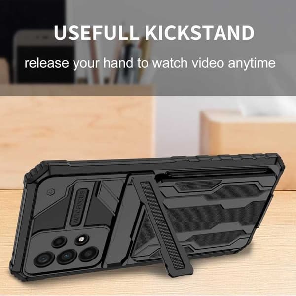 Samsung A13 4G stødsikkert cover Kickstand & kortrum ThinArmor V3