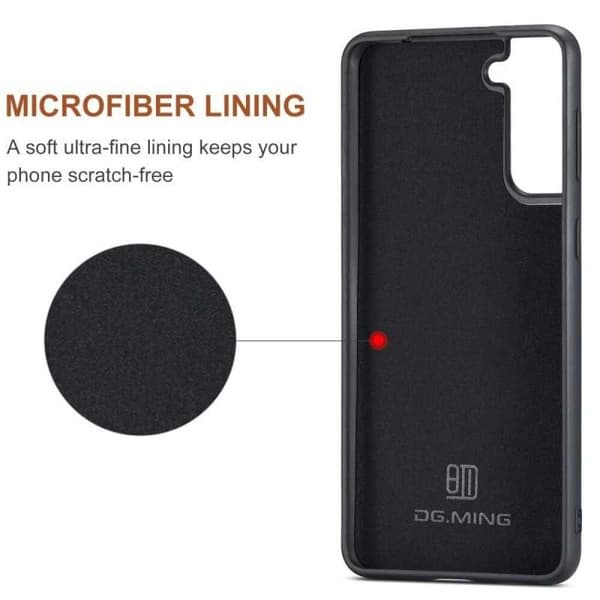 8-rum Samsung S21 plus chokbestandig skal med magnetisk kortholder DG.Ming løsne