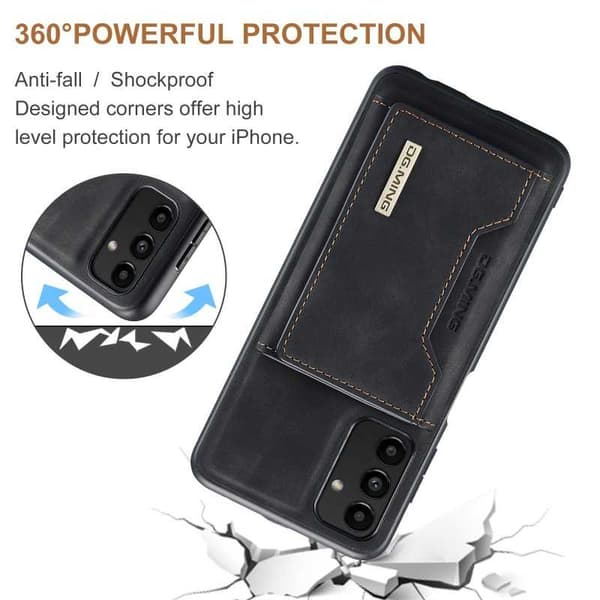 8-SLOTS Samsung A13 4G stødsikkert cover med magnetisk kortholder DG.MING Afmonter