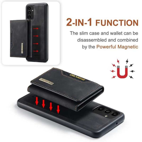 8-SLOTS Samsung A13 4G stødsikkert cover med magnetisk kortholder DG.MING Afmonter