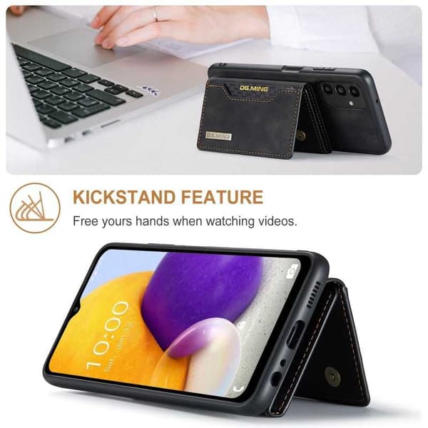 8-SLOTS Samsung A13 4G stødsikkert cover med magnetisk kortholder DG.MING Afmonter