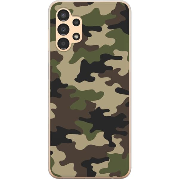 Samsung Galaxy A13 Gennemsigtig cover Skov camo