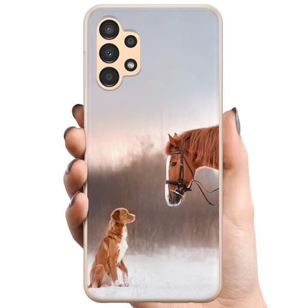 Samsung Galaxy A13 TPU Matkapuhelimen kuori Härkä & Koira