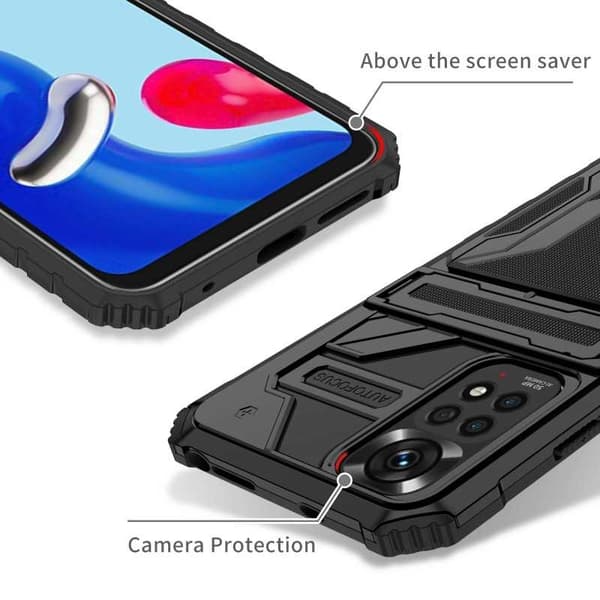 Xiaomi Redmi Note 11 / 11S Stødsikker skal Kickstand & kortrum ThinArmor V3