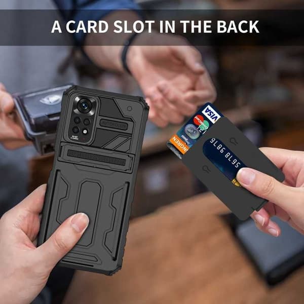 Xiaomi Redmi Note 11 / 11S Stødsikker skal Kickstand & kortrum ThinArmor V3