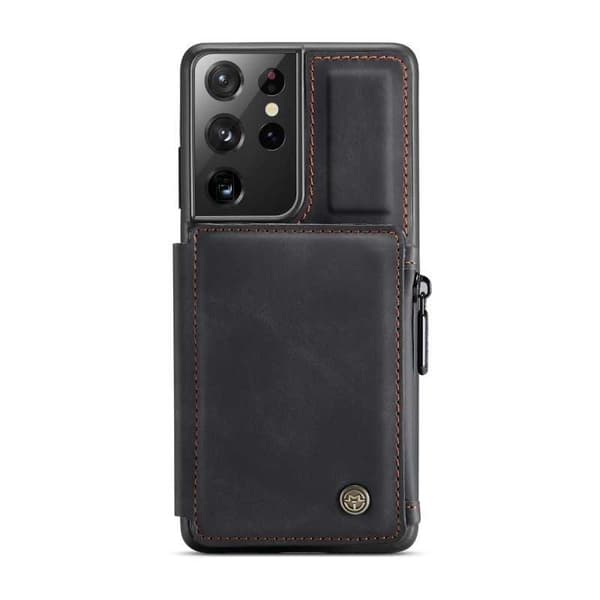 Samsung S22 Ultra Skal Korthållare & Dragkedja 4-FACK CaseMe Flippr