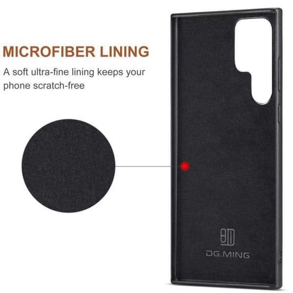 8-ROMS Samsung S22 Ultra Shockproof Cover med magnetisk kortholder DG.MING Afmonter