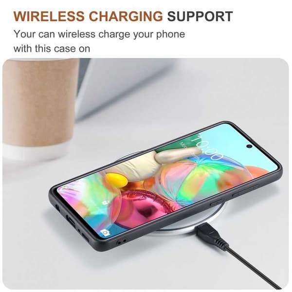 8-FACK Samsung A71 4G Stöttåligt Skal med Magnetisk Korthållare DG.MING Detach