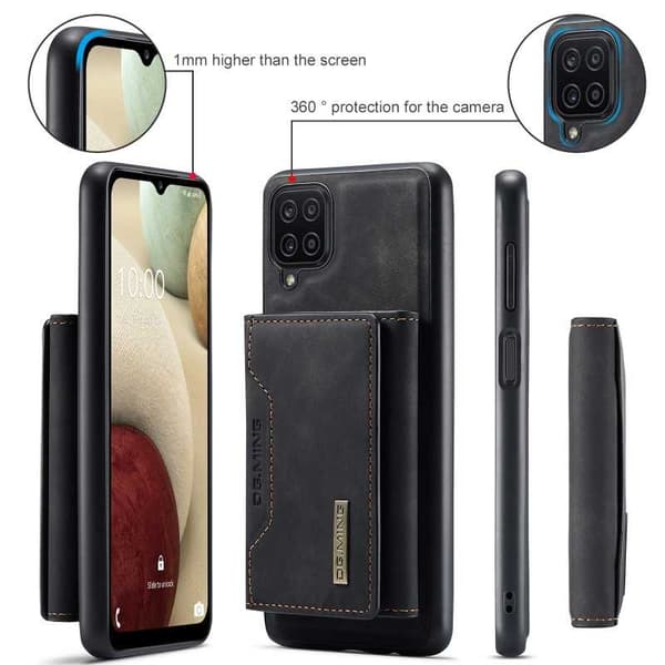 8-SLOTS Samsung A12 5G stødsikkert cover med magnetisk kortholder DG.MING Afmonter