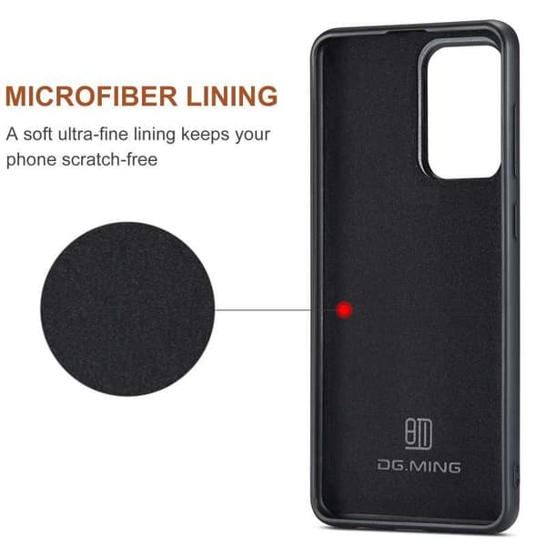8-FACK Samsung A73 5G Stöttåligt Skal med Magnetisk Korthållare DG.MING Detach
