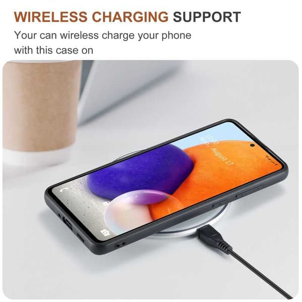 8-FACK Samsung A73 5G Stöttåligt Skal med Magnetisk Korthållare DG.MING Detach