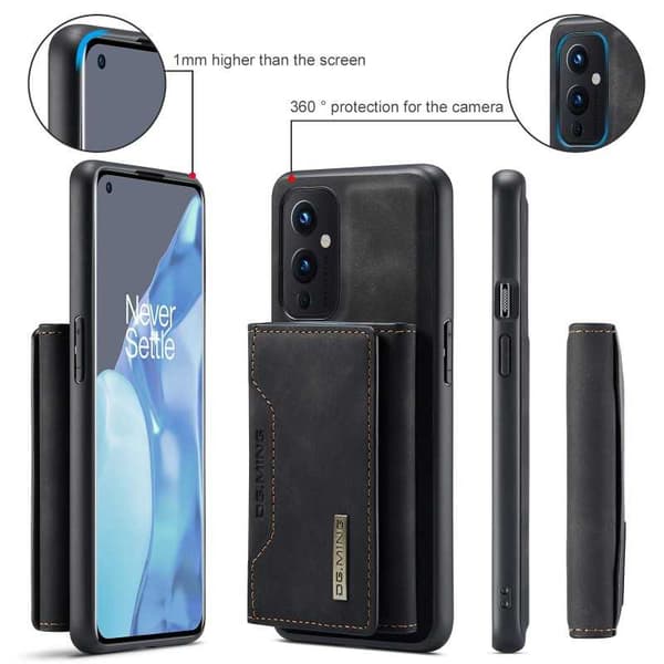 8-FACK OnePlus 9  Stöttåligt Skal med Magnetisk Korthållare DG.MING Detach