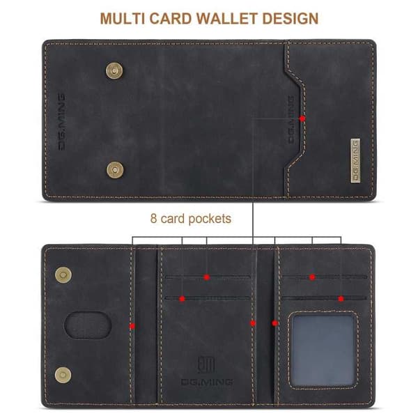 8-FACK OnePlus 9  Stöttåligt Skal med Magnetisk Korthållare DG.MING Detach