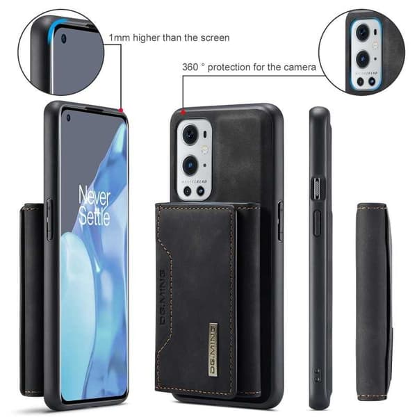 8-FACK Oneplus 9 Pro Stöttåligt Skal med Magnetisk Korthållare DG.MING Detach
