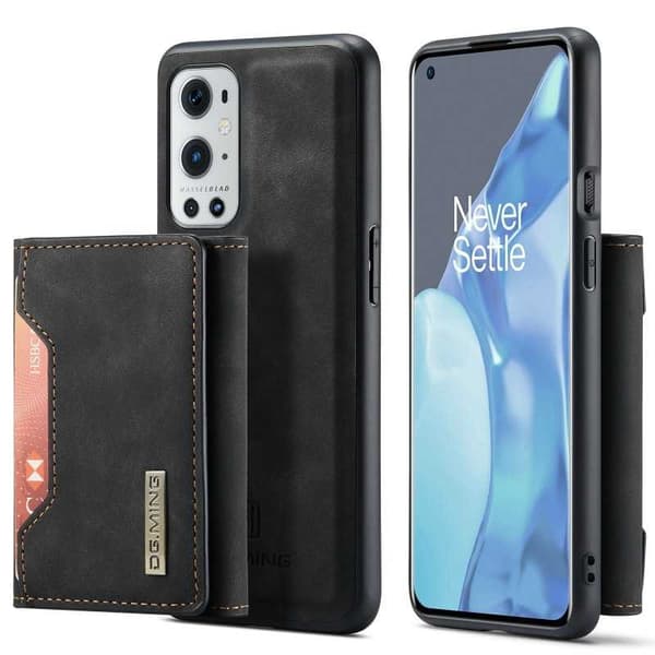 8-FACK Oneplus 9 Pro Stöttåligt Skal med Magnetisk Korthållare DG.MING Detach