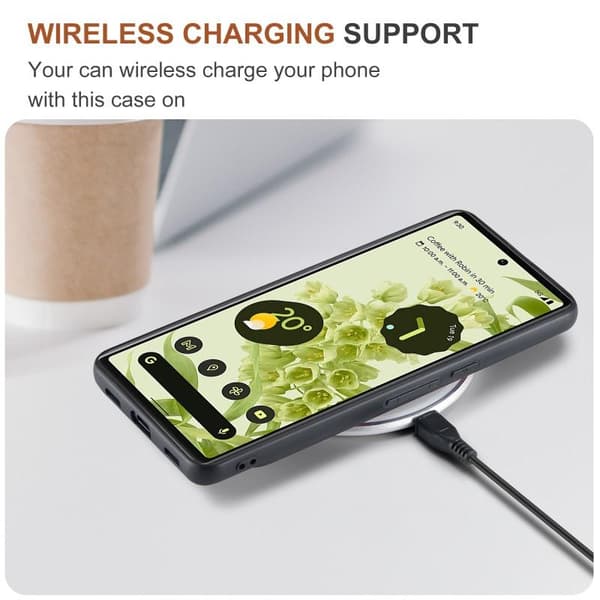 8-FACK Google Pixel 6 Pro Stöttåligt Skal med Magnetisk Korthållare DG.MING Detach