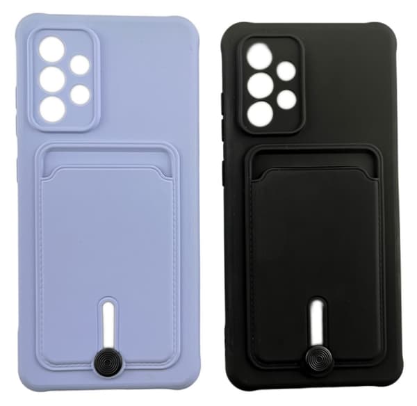 Samsung Galaxy A52 / Samsung Galaxy A52s 5G Skal - Mikrofiber Silikon med Korthållare