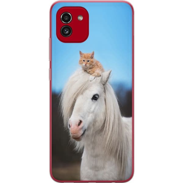 Samsung Galaxy A03 Skal / Mobilskal - Häst & Katt