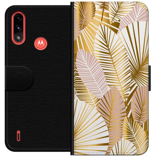 Motorola Moto E7 Power Plånboksfodral Guld