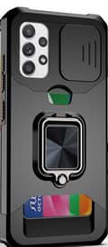 Miniatyrbillede 4 af 9: Iphone 13 -Magnetisk telefonetui med metalringholder og kortslot- BLACK