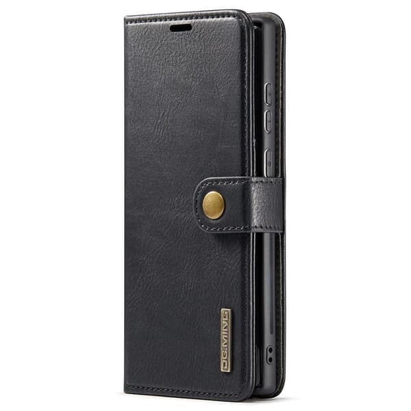 DG MING Samsung S22 Ultra 2-in-1 magneetti lompakkokotelo - Musta