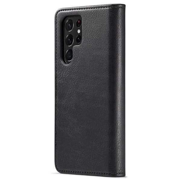 DG MING Samsung S22 Ultra 2-in-1 magneetti lompakkokotelo - Musta