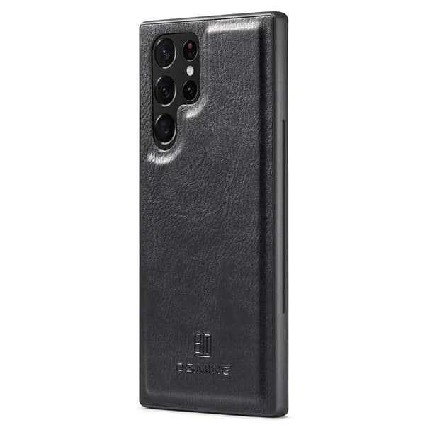 DG MING Samsung S22 Ultra 2-in-1 magneetti lompakkokotelo - Musta