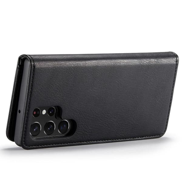 DG MING Samsung S22 Ultra 2-in-1 magneetti lompakkokotelo - Musta