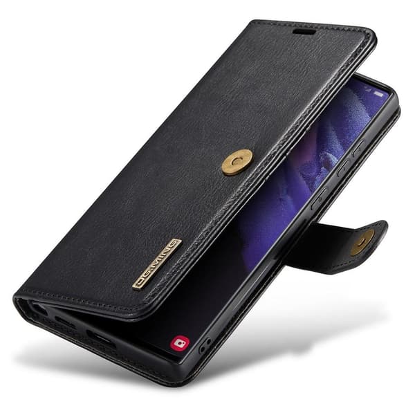 DG MING Samsung S22 Ultra 2-in-1 magneetti lompakkokotelo - Musta