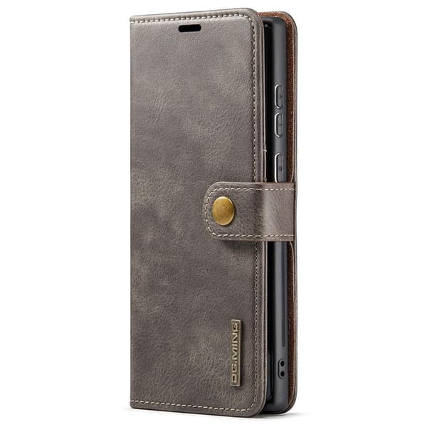 DG MING Samsung S22 Ultra 2-in-1 magneetti lompakkokotelo - Harmaa