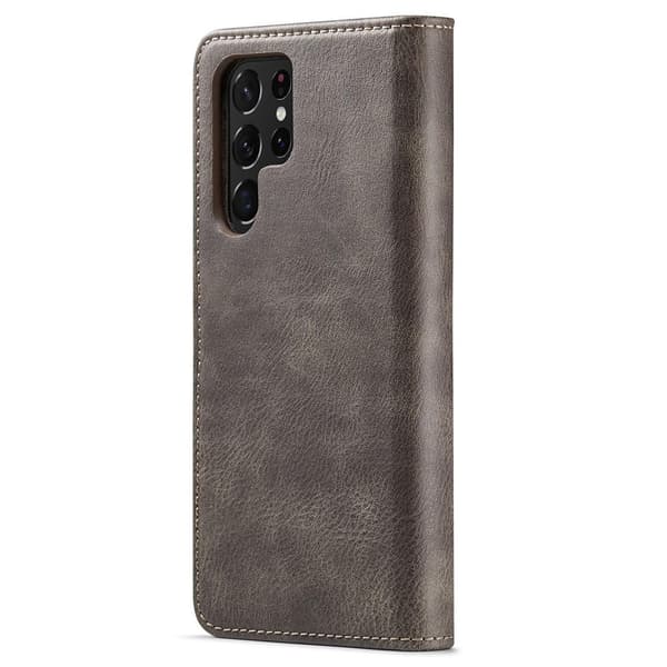 DG MING Samsung S22 Ultra 2-in-1 magneetti lompakkokotelo - Harmaa