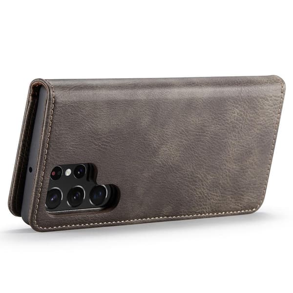 DG MING Samsung S22 Ultra 2-in-1 magneetti lompakkokotelo - Harmaa
