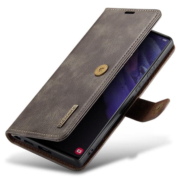 DG MING Samsung S22 Ultra 2-in-1 magneetti lompakkokotelo - Harmaa