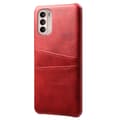 Pikkukuva 2 / 4: SKALO Moto G31 / G41 PU-nahkainen Korttikotelo - Punainen
