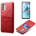 Pikkukuva 1 / 4: SKALO Moto G31 / G41 PU-nahkainen Korttikotelo - Punainen