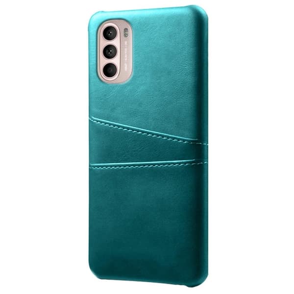 SKALO Moto G31 / G41 PU-læder Kortholder Cover - Turkis