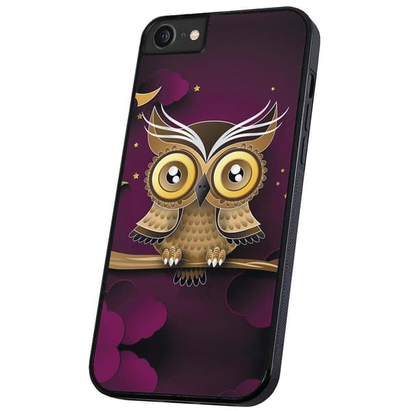 iPhone 6/7/8/SE - Cover/Mobilcover Lysbrun Ugle