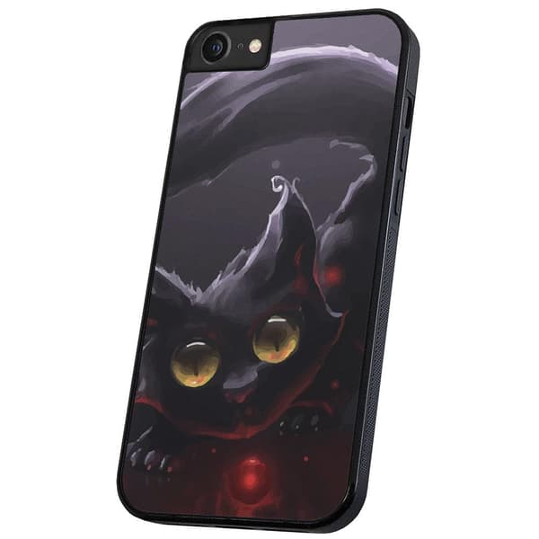 iPhone 6/7/8/SE - Deksel/Mobildeksel Svart Katt