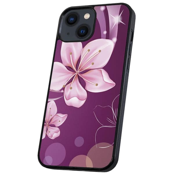 iPhone 13 - Cover/Mobilcover Hvid Blomst